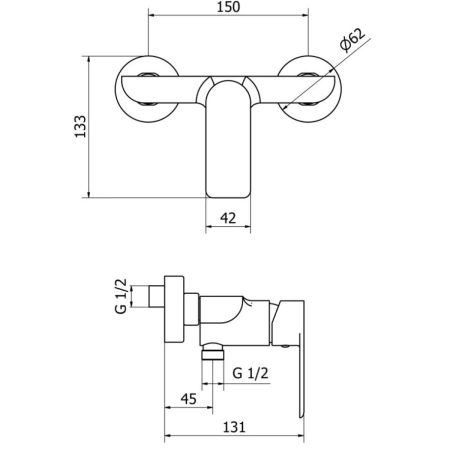 смеситель для душа cezares furore-dm-01-cr