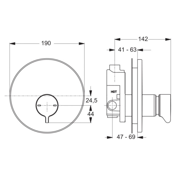 смеситель для душа ideal standard ceraplus b8299aa со смешиванием