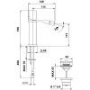 смеситель для биде с донным клапаном webert one-x ox840102741