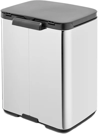 мусорное ведро brabantia bo 222948 7 л, полированная сталь