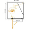 душевой уголок 90-100x99,5 cezares slider-ah-1-100-90/100-c-cr прозрачное