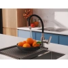 смеситель для кухни cersanit moduo a68231 с гибким изливом, сатин/черный