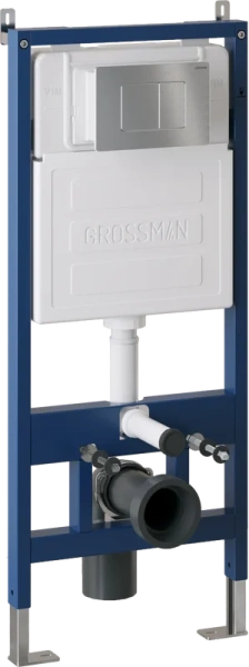 клавиша для инсталляции grossman classic 700.k31.04.12m.12m для унитаза, нержавеющая сталь, хром сатиновый