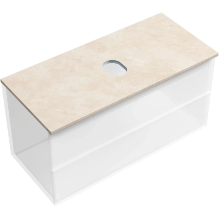 столешница под раковину sancos 100 tt100a2 kreman