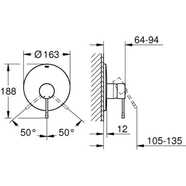 смеситель для душа grohe essence 19286dl1