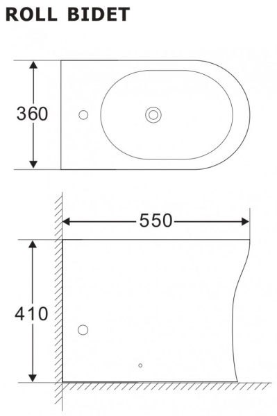 биде напольное aquanet roll-b cl-12249f 00210768