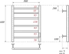 полотенцесушитель point аврора pn10856br электрический, 50x60 см, бронзовый