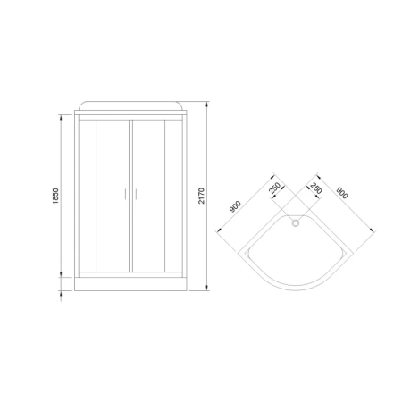 душевая кабина royal bath rb90hk1-t-ch