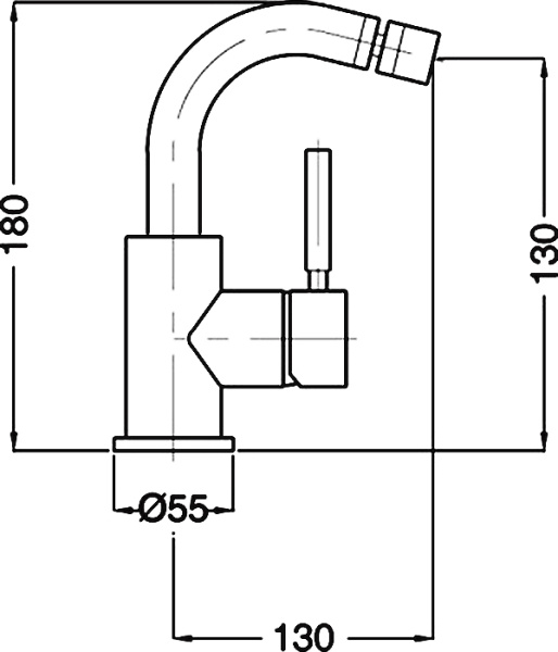 смеситель для биде cezares olimp bsm2 02 l