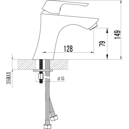 смеситель для раковины lemark unit lm4506c