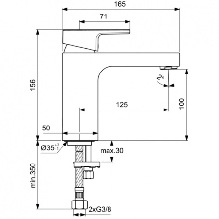 смеситель для раковины ideal standard edge a7105aa