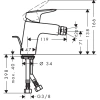 смеситель для биде с донным клапаном hansgrohe logis 71204000