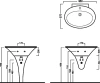 раковина hatria sculture y0lz01 65 см, белая