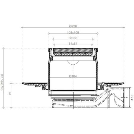 душевой трап 94x94/50 мм pestan confluo standard plate 8 13702566 2 в 1 с основой под плитку