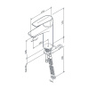 смеситель am.pm gem f90a02100 для раковины, цвет хром