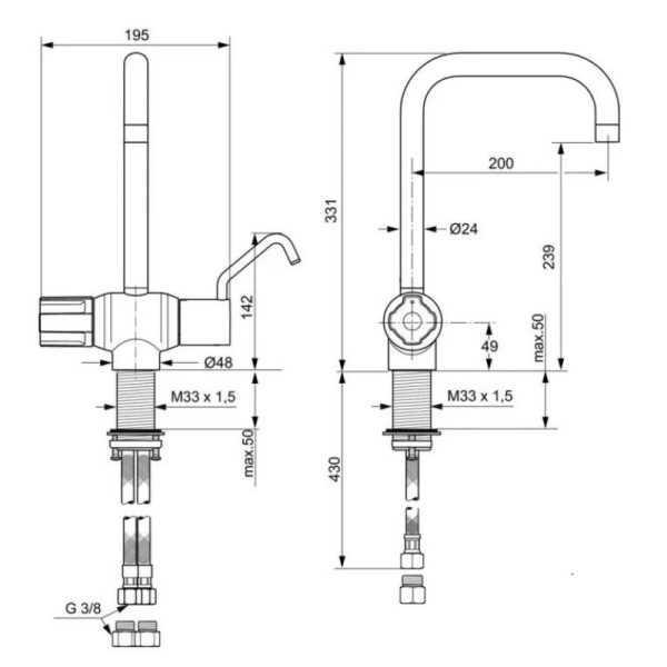 смеситель для раковины ideal standard venlomix a5548aa