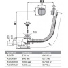 слив-перелив для ванны alcaplast a51cr-120