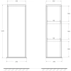 пенал cezares idra 55816 подвесной l/r, bianco opaco