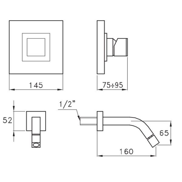 stella stella bamboo quadro встраиваемый смеситель для раковины 3868mc p.v. цвет: хром