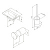 набор аксессуаров для ванной am.pm sensation ak30t0203w цвет хром