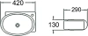 раковина 42x29 см santiline sl-2022l