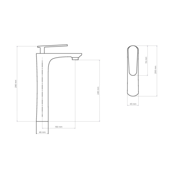 смеситель для раковины nt bagno minzo h nt7711h