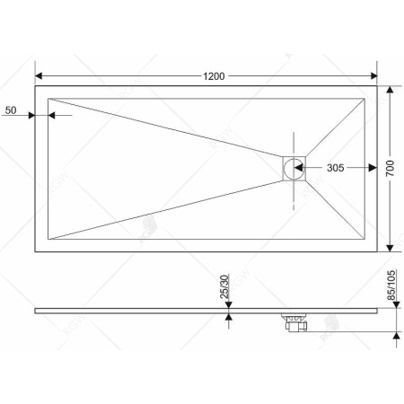 душевой поддон из искусственного камня rgw stone tray st-be 120x70 16152712-03 бежевый