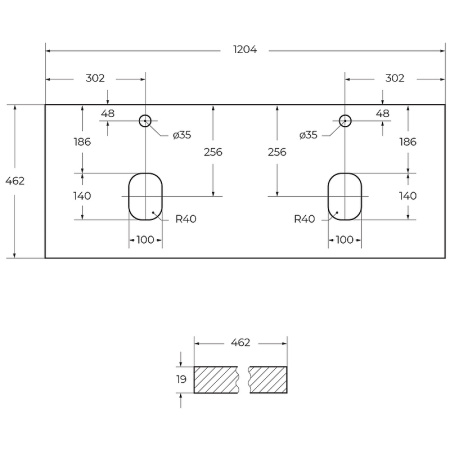 столешница под раковину belbagno 120 ek-120-2-bl bianco lucido