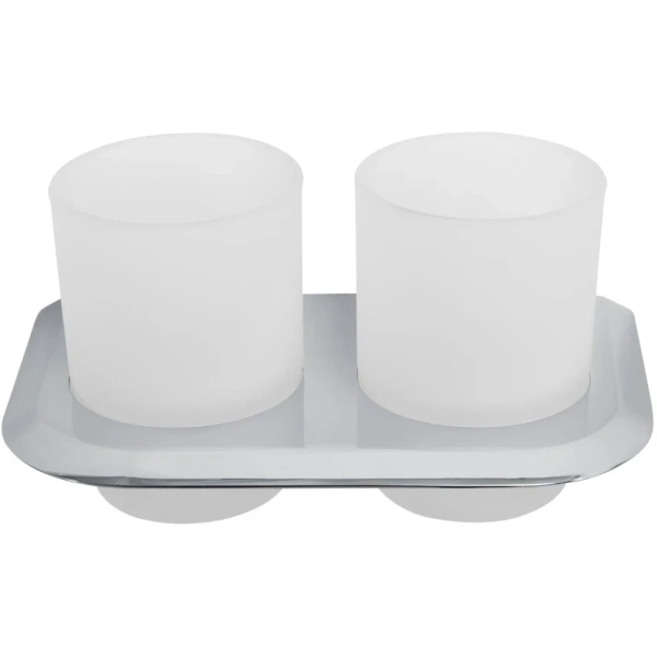 Стакан для зубных щеток Cezares Liner LINER-TUMDS-01 двойной, настенный, хром