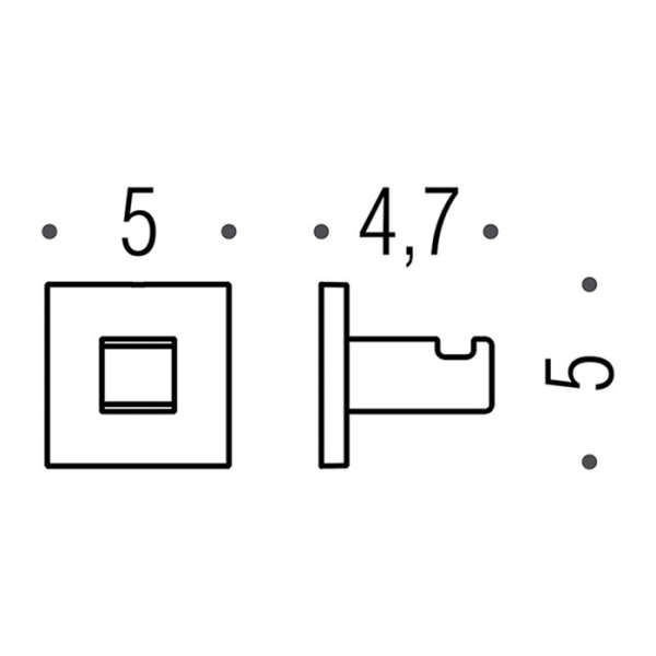 Colombo Design Basic Q Крючок LC97, хром