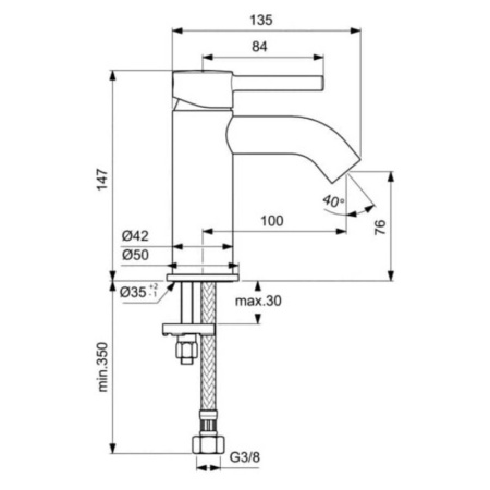 смеситель для раковины ideal standard ceraline