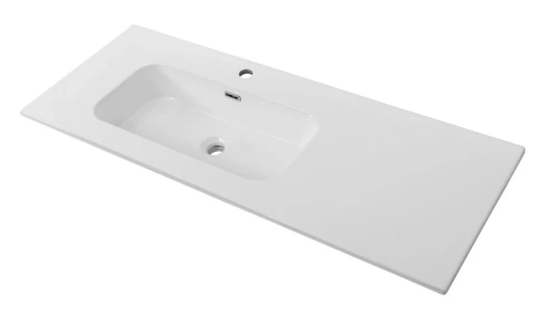 раковина cezares duet czr-8095-120-l 121x46 см l, накладная, белый