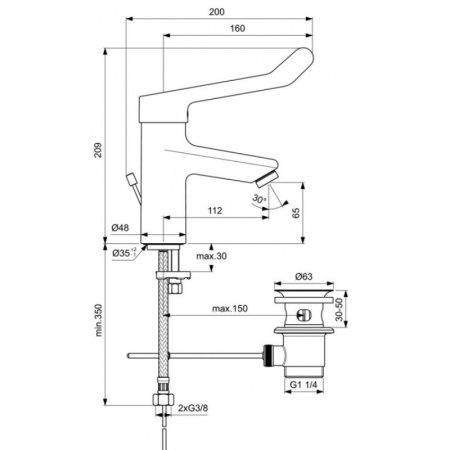 смеситель для раковины ideal standard ceraplus 2.0 bc097aa