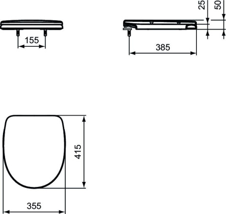 сиденье для унитаза ideal standard eurovit w301801