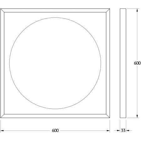 Зеркало 60х60 см белый матовый Defesto Eclipse DF 2236