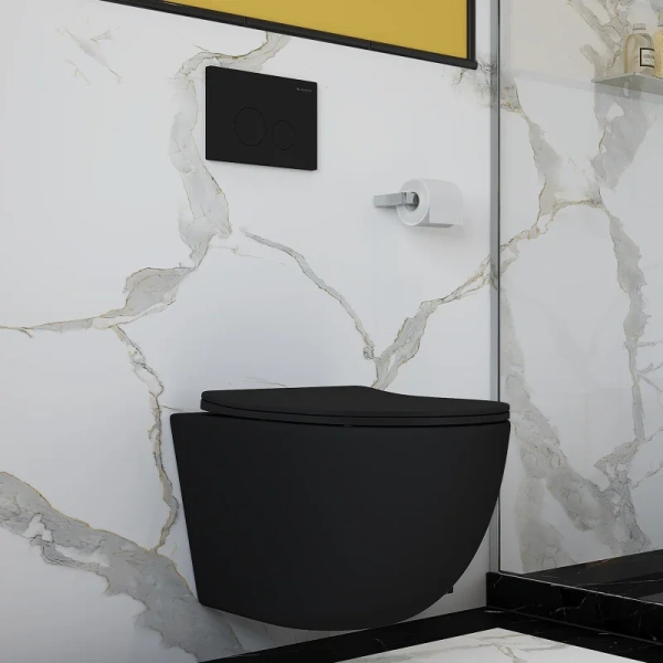 кнопка aqueduto circulo cir0140 для инсталляции, матовый черный