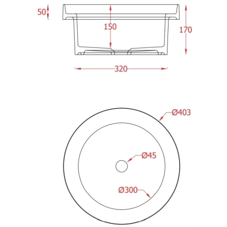 раковина встраиваемая artceram fuori scala tfl032 01;00 ø40 см, цвет, цвет белый