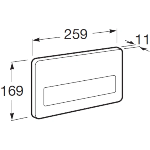 кнопка смыва roca duplo 7.8900.9.700.4 для инсталляции, нержавеющая сталь