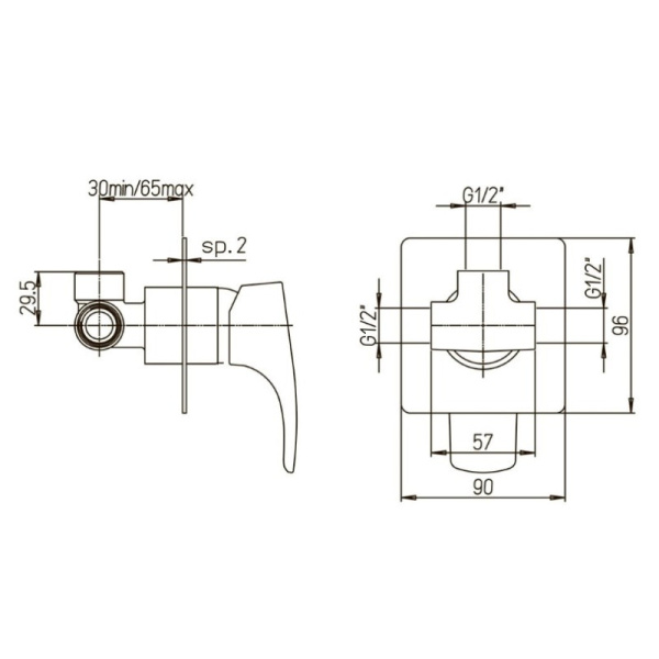 смеситель для душа paini lady 89cr690 цвет хром