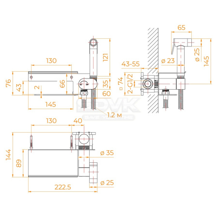гигиенический душ со смесителем rgw sp-221