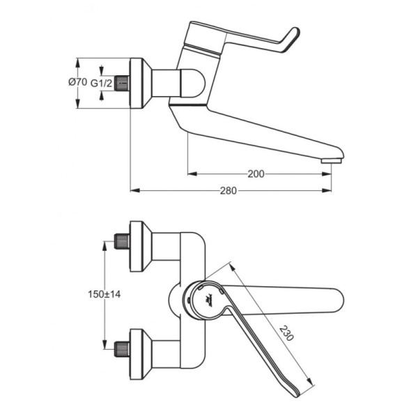 смеситель для раковины ideal standard ceraplus b8225aa