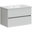 Тумба под раковину SANCOS Urban 790х450х550, c двумя ящиками, белая глянцевая арт. UR80W