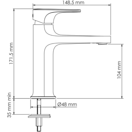 смеситель для раковины wasserkraft spree 1403, никель
