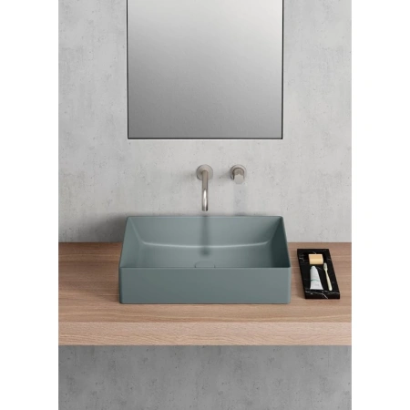 раковина gsi kube x 945304 накладная, 60x37 см, agave opaco (зеленый матовый)