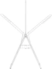 сушилка для белья brabantia hangon 403507 белая, с перекладиной
