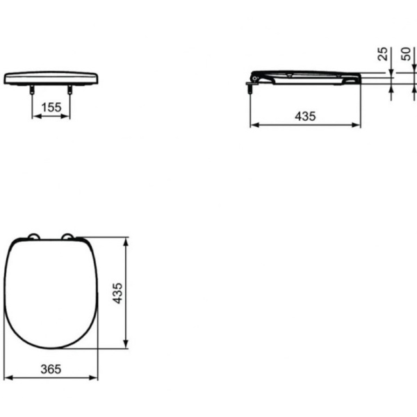 сиденье для унитаза ideal standard connect space e129001