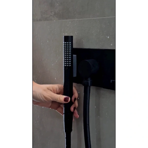 термостат для ванны boheme zodiac 133-sys-b встраиваемый, черный матовый