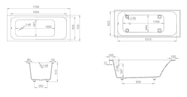 ванна из искусственного камня salini orlando 102121mrf 170 kit покраска по ral полностью