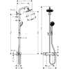 душевая система hansgrohe croma 160 showerpipe 27135000
