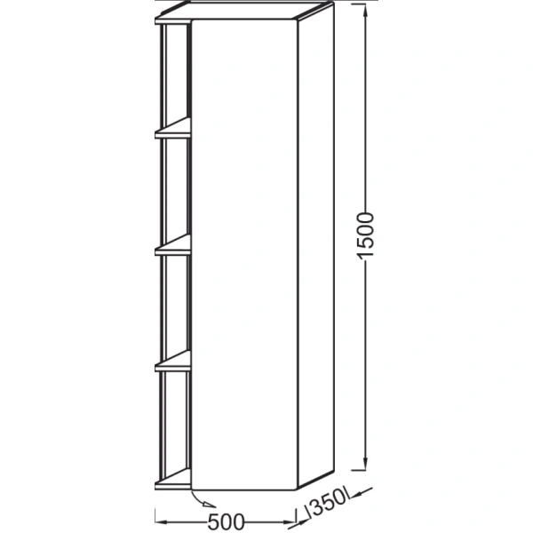 пенал jacob delafon terrace eb1179d-g98 подвесной r, темно-синий глянец
